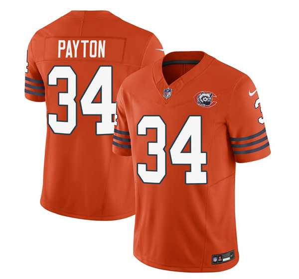 Men & Women & Youth Chicago Bears #34 Walter Payton Orange 2023 F.U.S.E. Throwback Limited Jersey->chicago bears->NFL Jersey